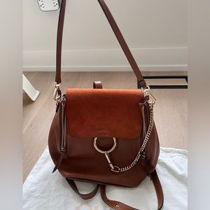 Chloe Faye backpack in tobacco